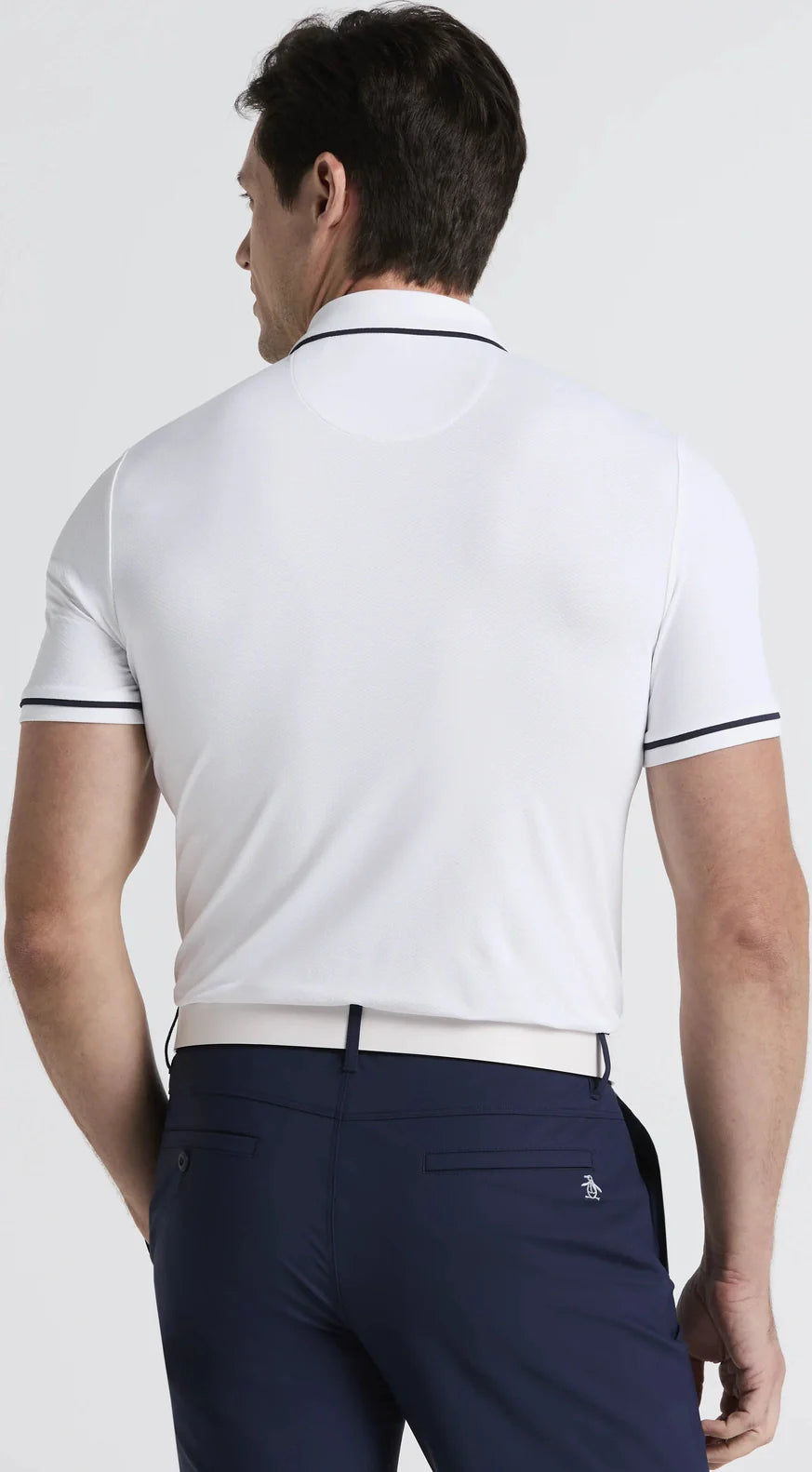 Penguin Golf Ogkse002 Technical Earl Short Sleeve Polo Shirt - Bright White
