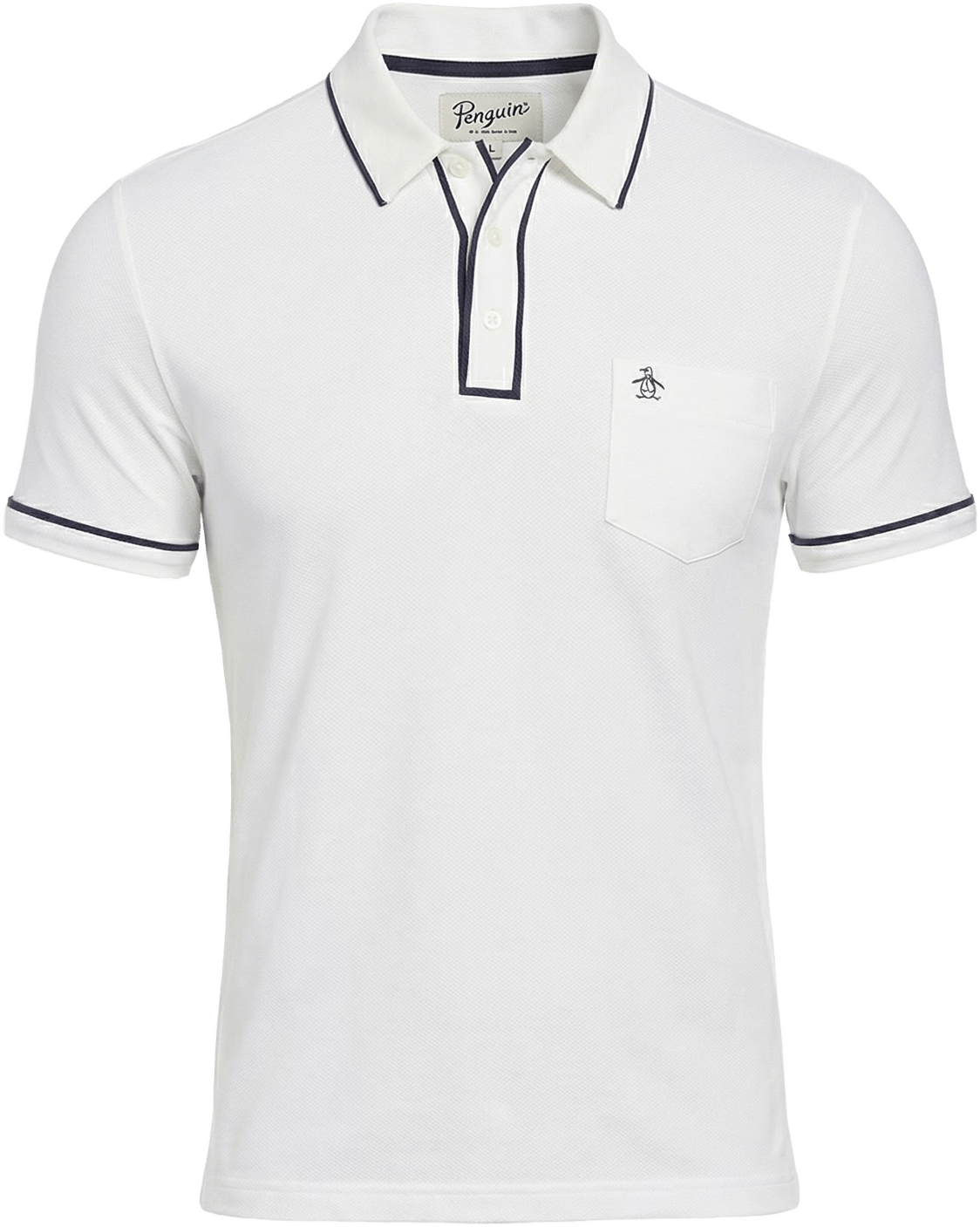 Penguin Golf Ogkse002 Technical Earl Short Sleeve Polo Shirt - Bright White