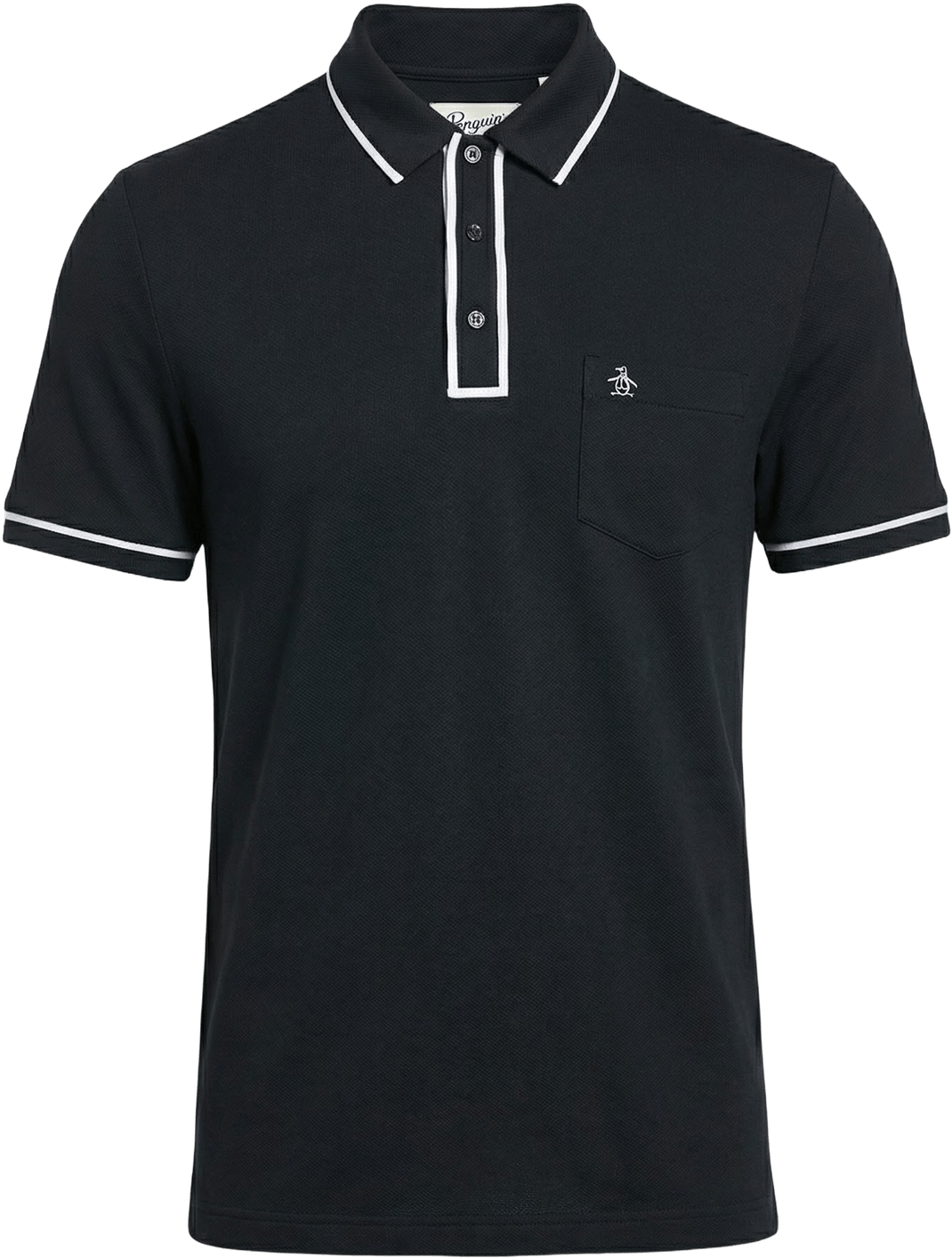 Penguin Golf Ogkse002 Technical Earl Short Sleeve Polo Shirt - Caviar