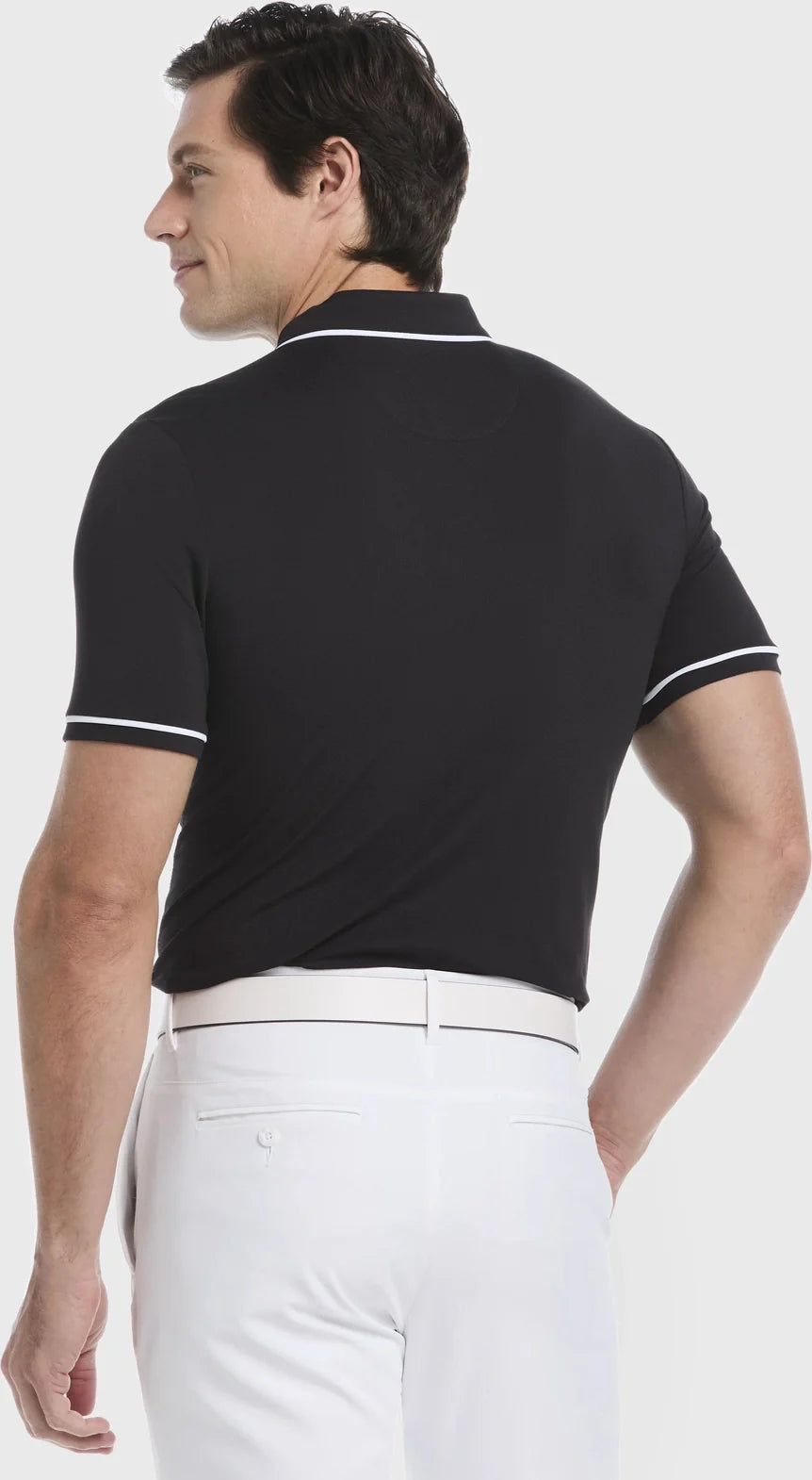 Penguin Golf Ogkse002 Technical Earl Short Sleeve Polo Shirt - Caviar