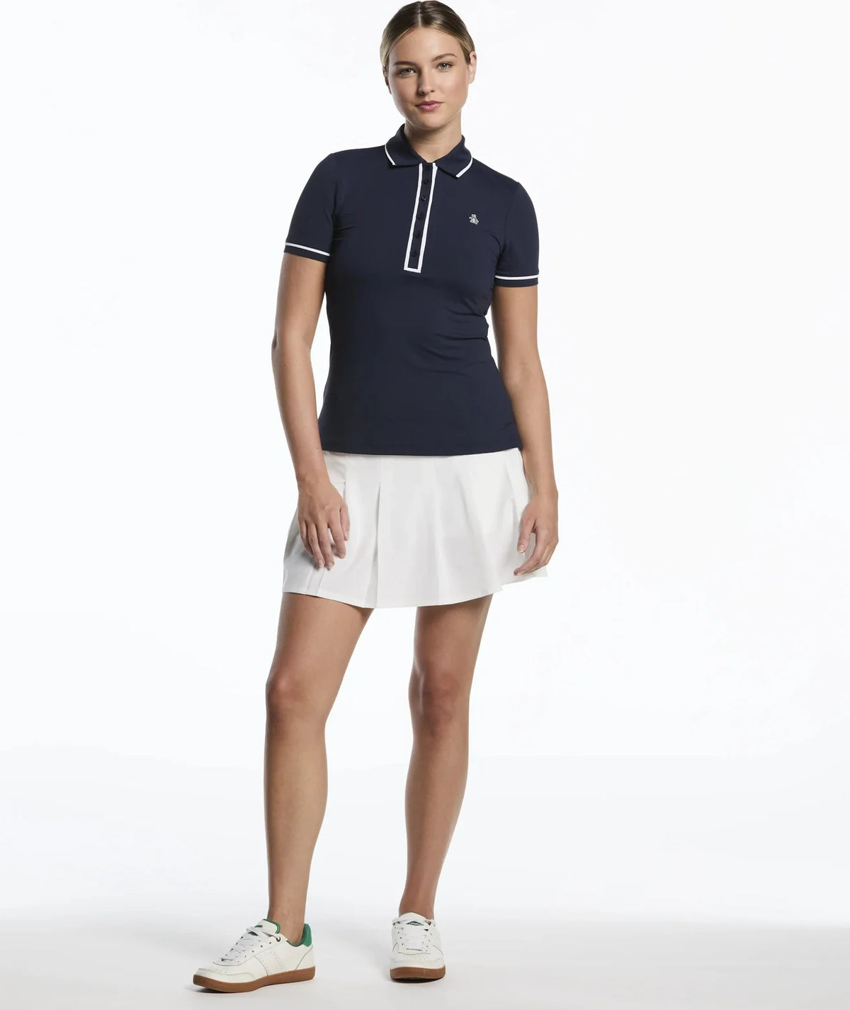Penguin Golf Ogkse048 Performance Veronica Short Sleeve Polo Shirt - Black Iris