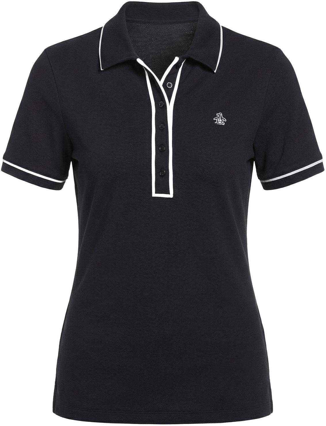 Penguin Golf Ogkse048 Performance Veronica Short Sleeve Polo Shirt - Caviar