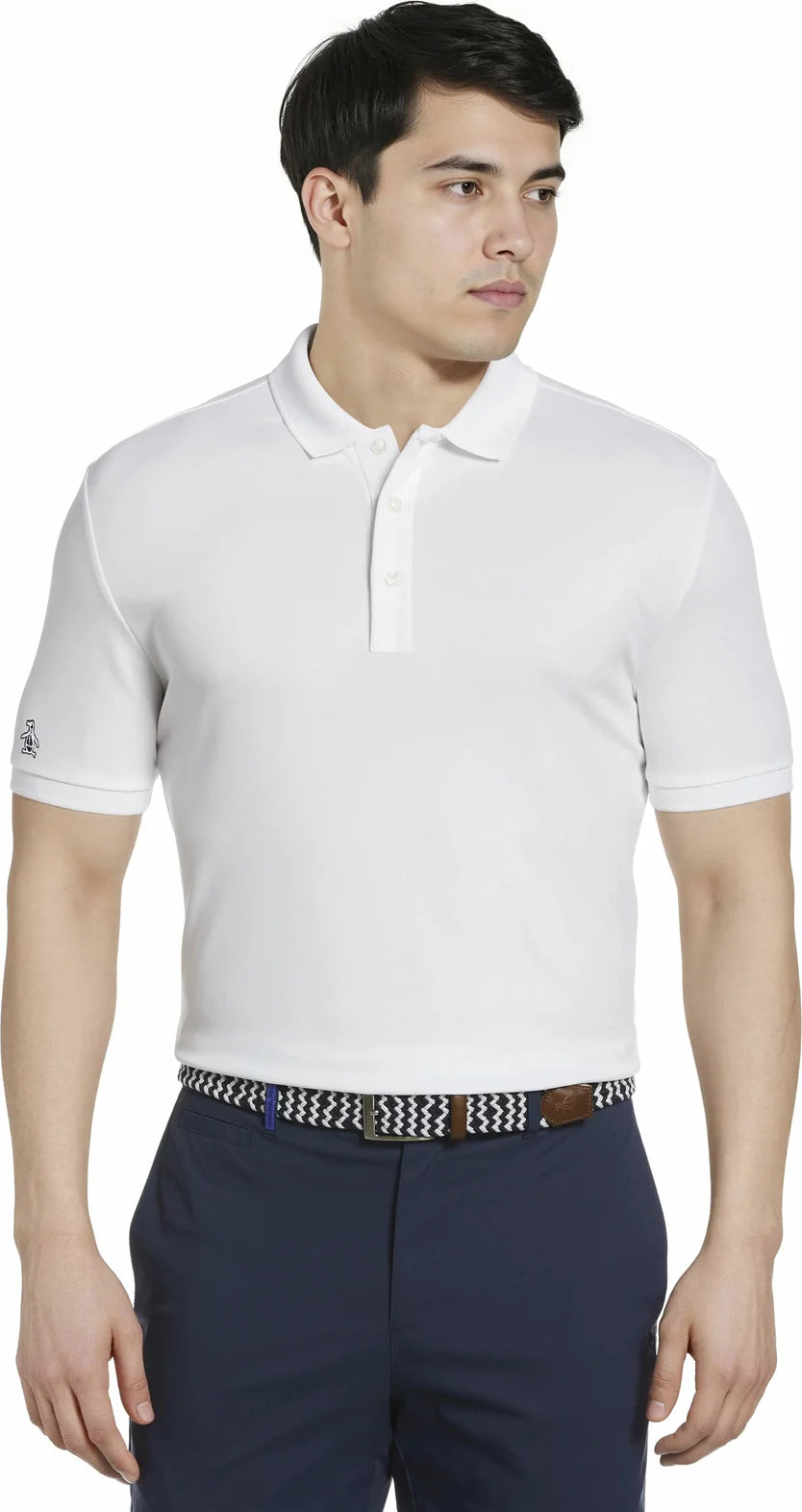 Penguin Golf Ogm0f4 Men’s Short Sleeve Classic Polo - Bright White - Adult Xs
