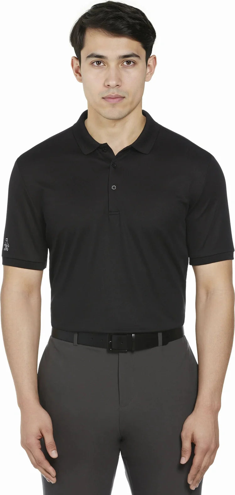 Penguin Golf Ogm0f4 Men’s Short Sleeve Classic Polo - Caviar - Adult Xs