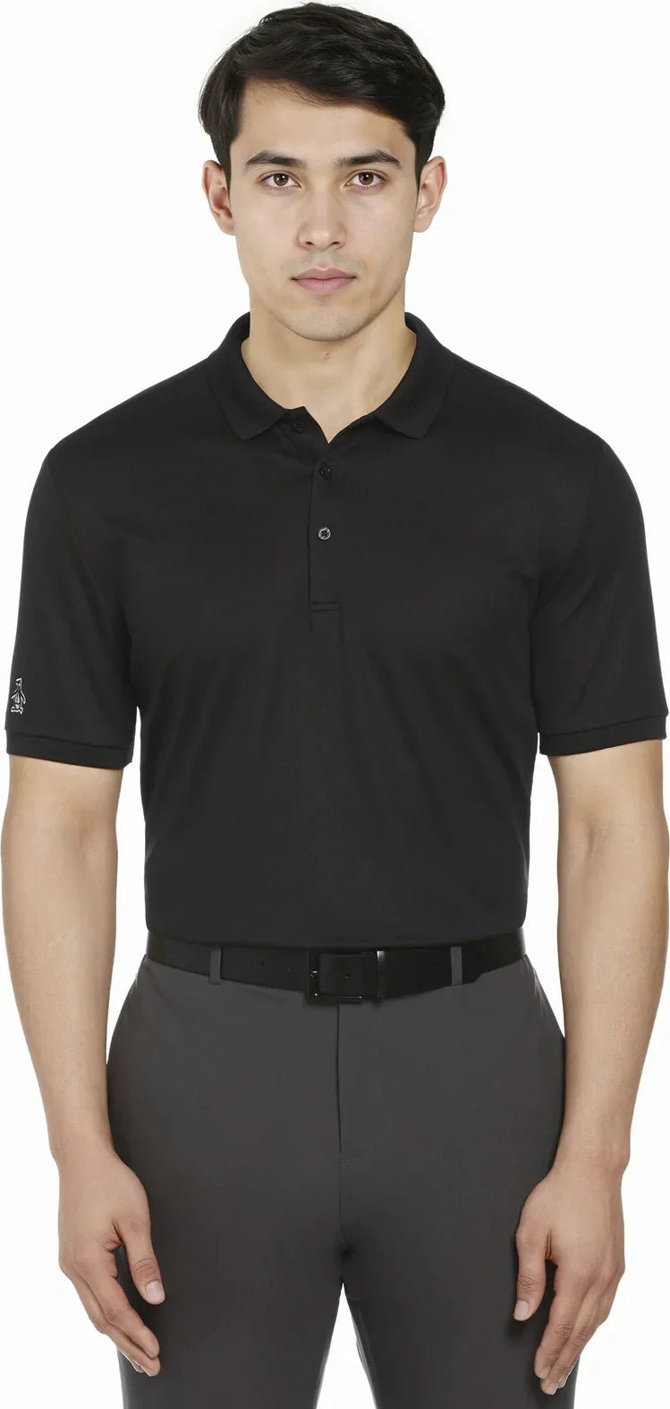 Penguin Golf Ogm0f4 Men’s Short Sleeve Classic Polo - Caviar
