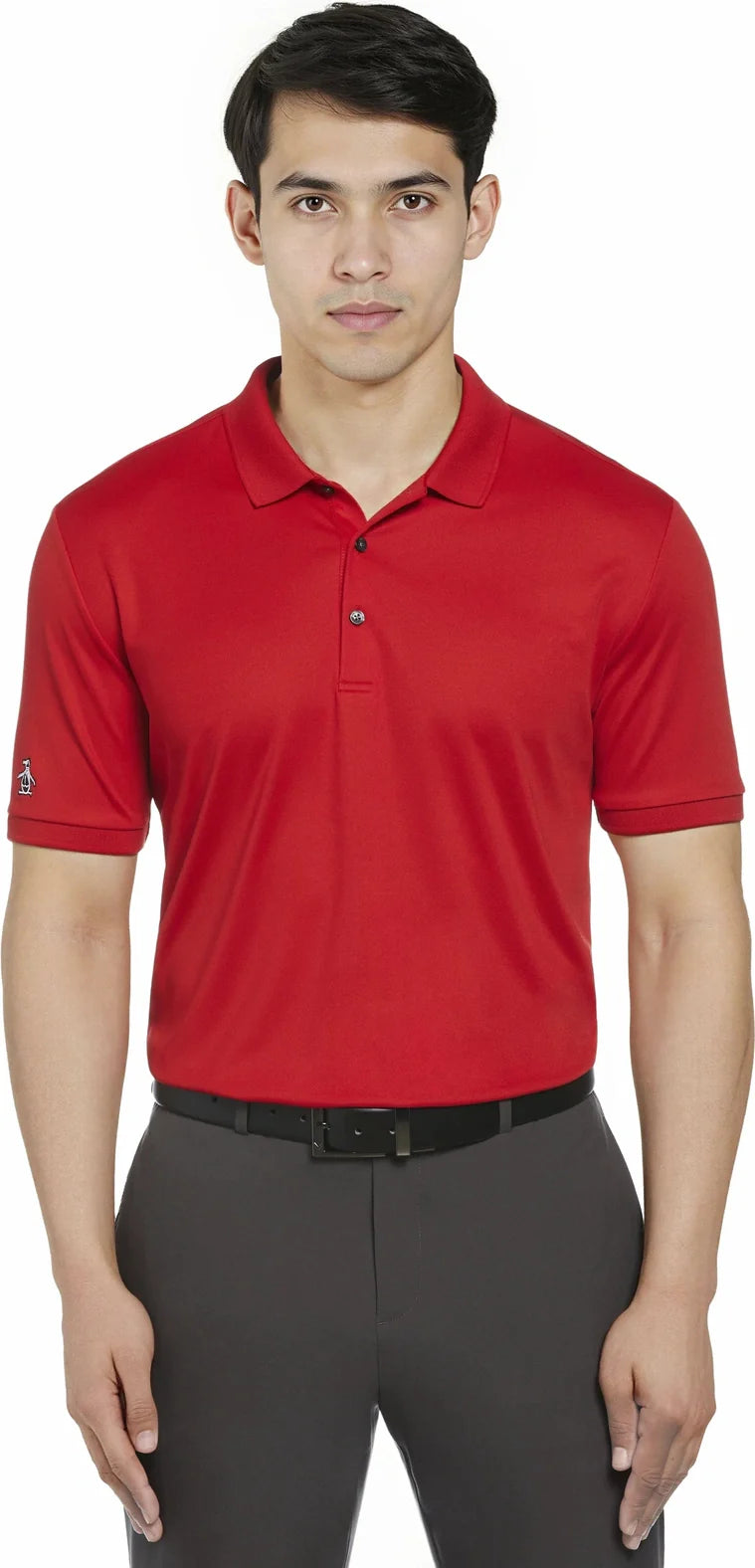 Penguin Golf Ogm0f4 Men’s Short Sleeve Classic Polo - Salsa - Adult Xs