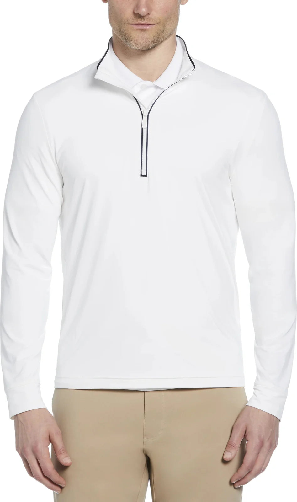 Penguin Golf Ogm100 Lightweight Earl 1/4 Zip Pullover - Bright White
