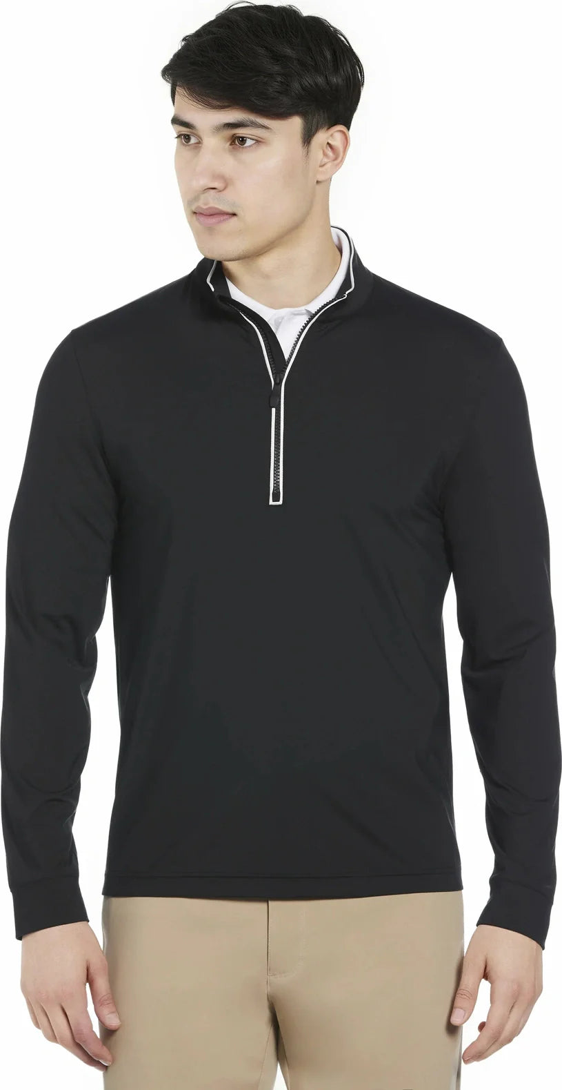 Penguin Golf Ogm100 Lightweight Earl 1/4 Zip Pullover - Caviar - Adult s