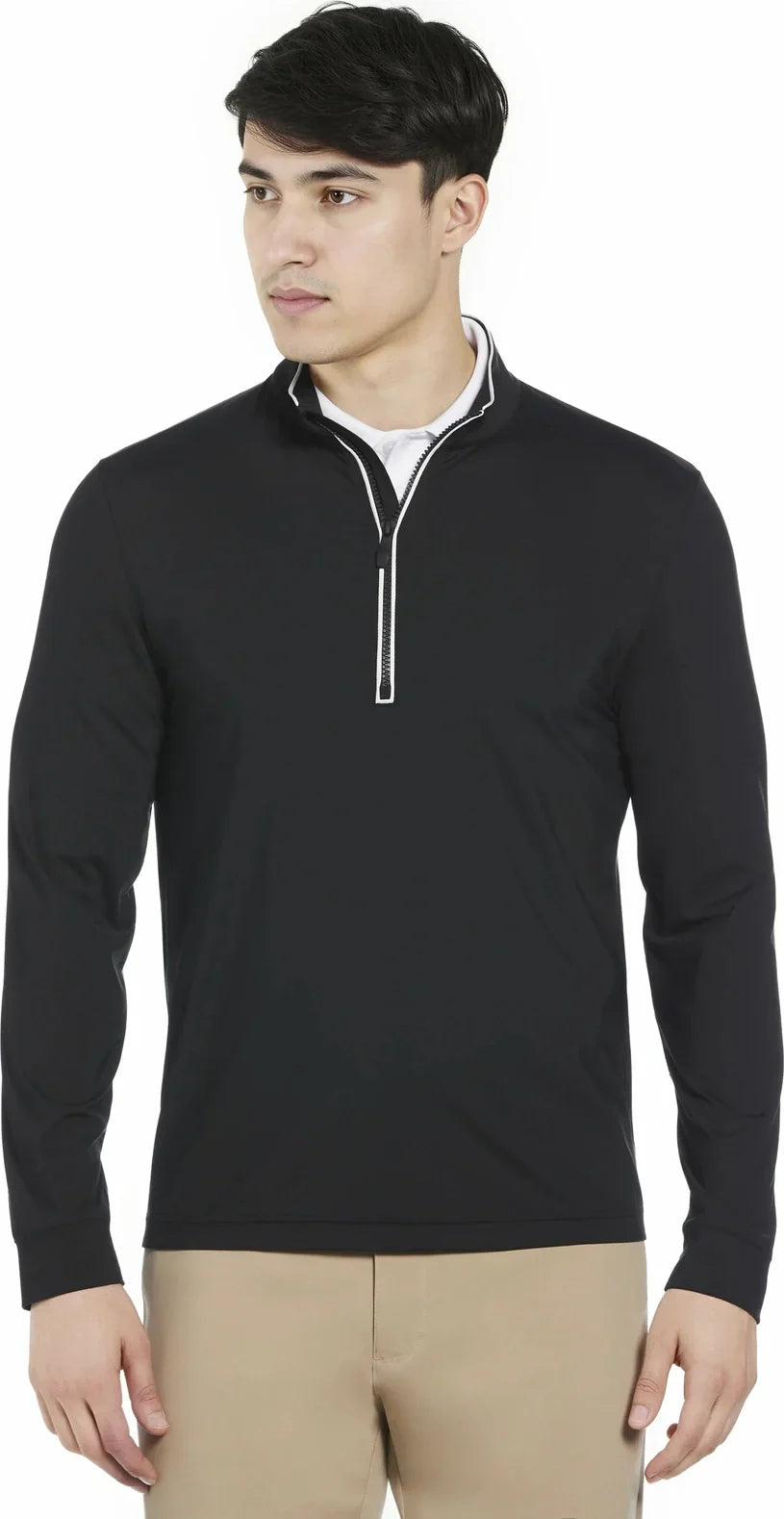 Penguin Golf Ogm100 Lightweight Earl 1/4 Zip Pullover - Caviar