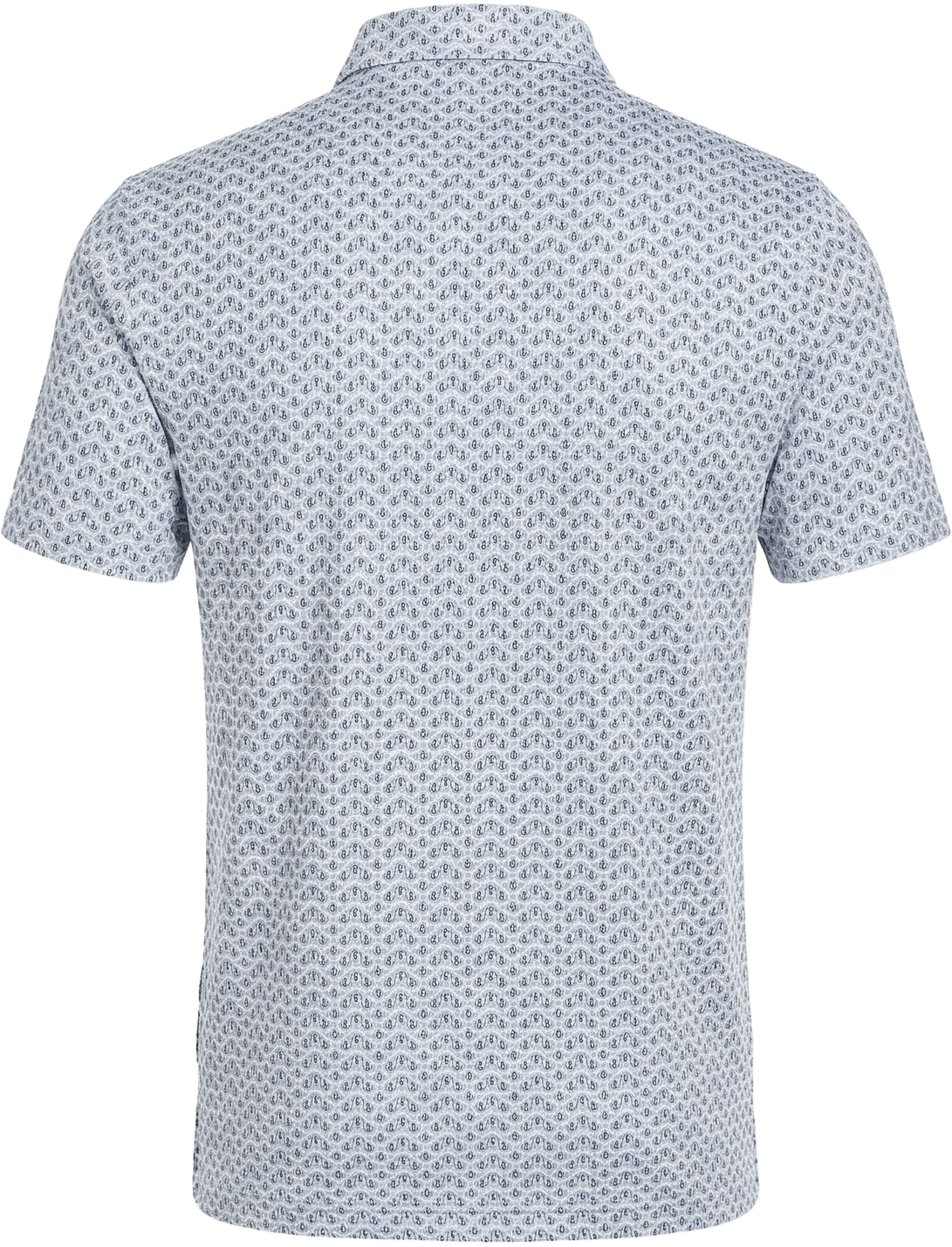 Penguin Golf Ogm105 Short Sleeve Retro Geo Print - Black Iris