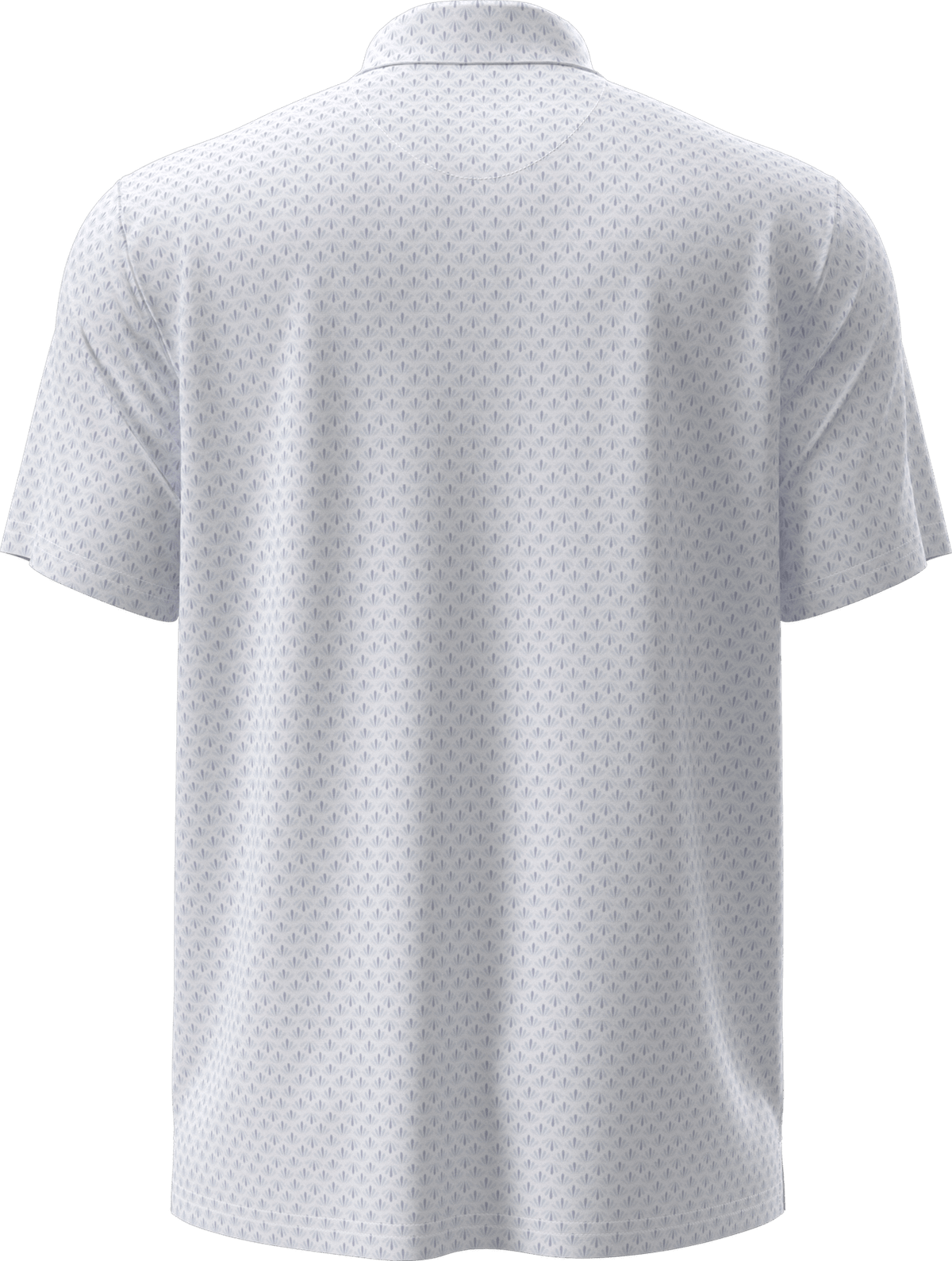 Penguin Golf Ogm105 Short Sleeve Retro Geo Print - Bright White