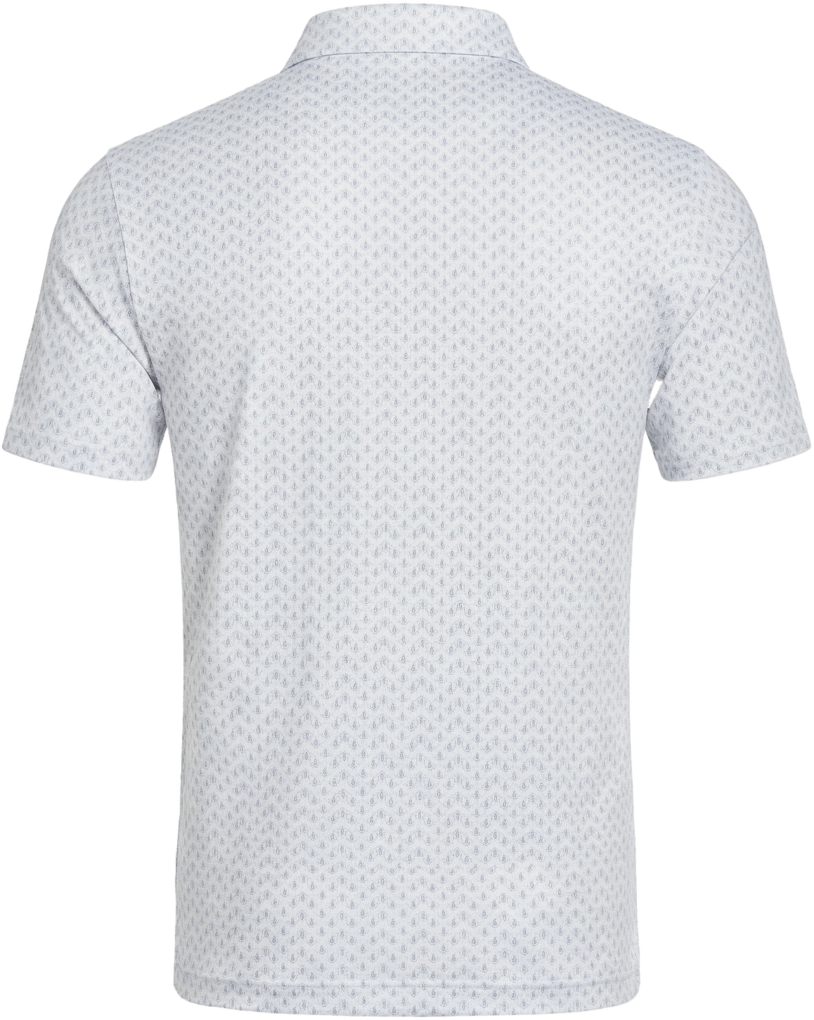 Penguin Golf Ogm105 Short Sleeve Retro Geo Print - Bright White
