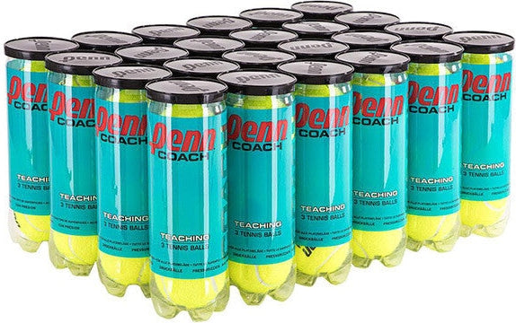 Penn Coach Teaching Tennis Balls Case 24x - Yellow - HIT a Double