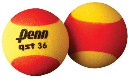 Penn QST 36 Foam Tennis Balls Bag 12x - Yellow Red - HIT a Double