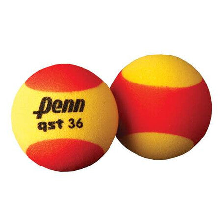 Penn QST 36 Foam Tennis Balls Bag 12x - Yellow Red - HIT a Double