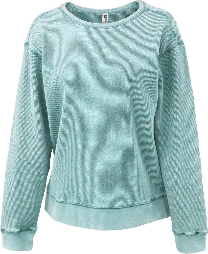 Pennant 5433 Mini Waffle Crew Aqua