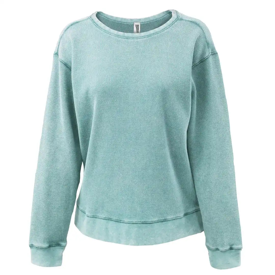 Pennant 5433 Mini Waffle Crew Aqua