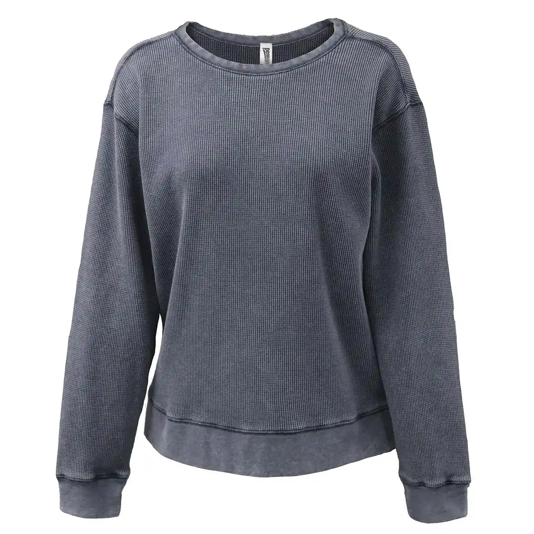 Pennant 5433 Mini Waffle Crew Black