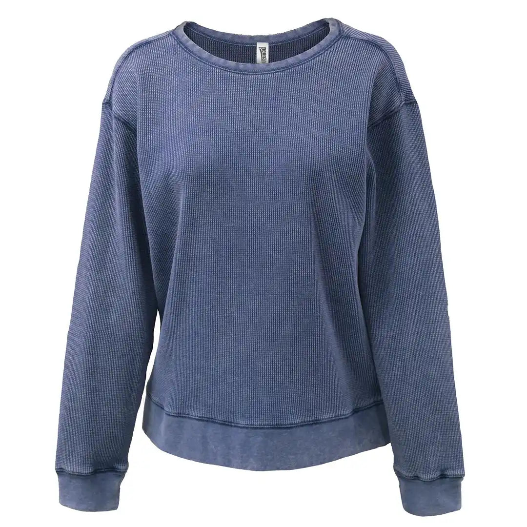 Pennant 5433 Mini Waffle Crew Navy