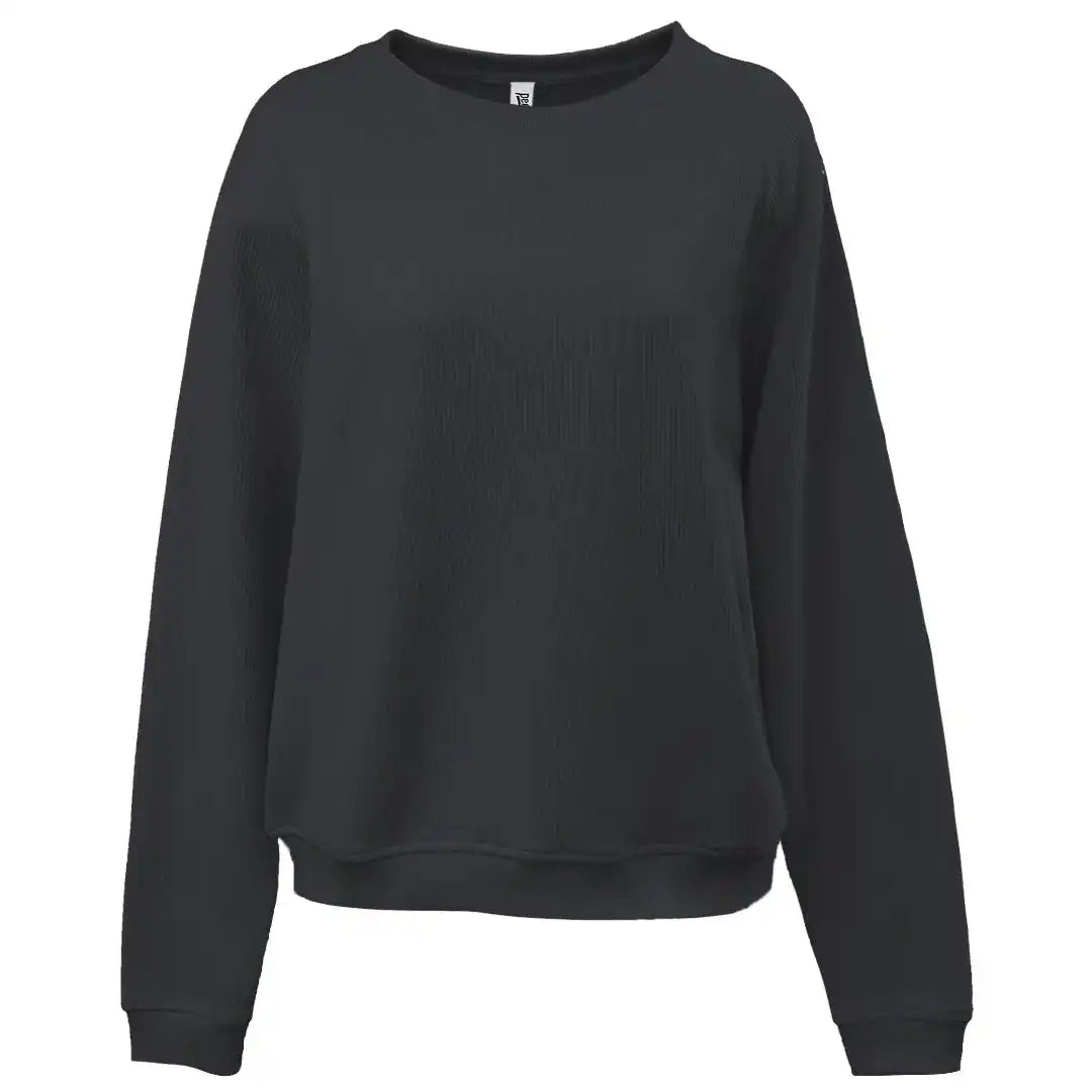 Pennant 5448 Modern Cord Womens Crew Black