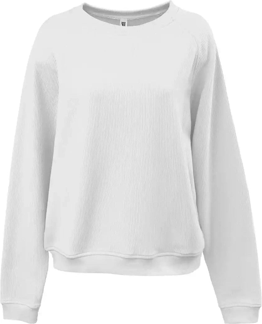 Pennant 5448 Modern Cord Womens Crew White