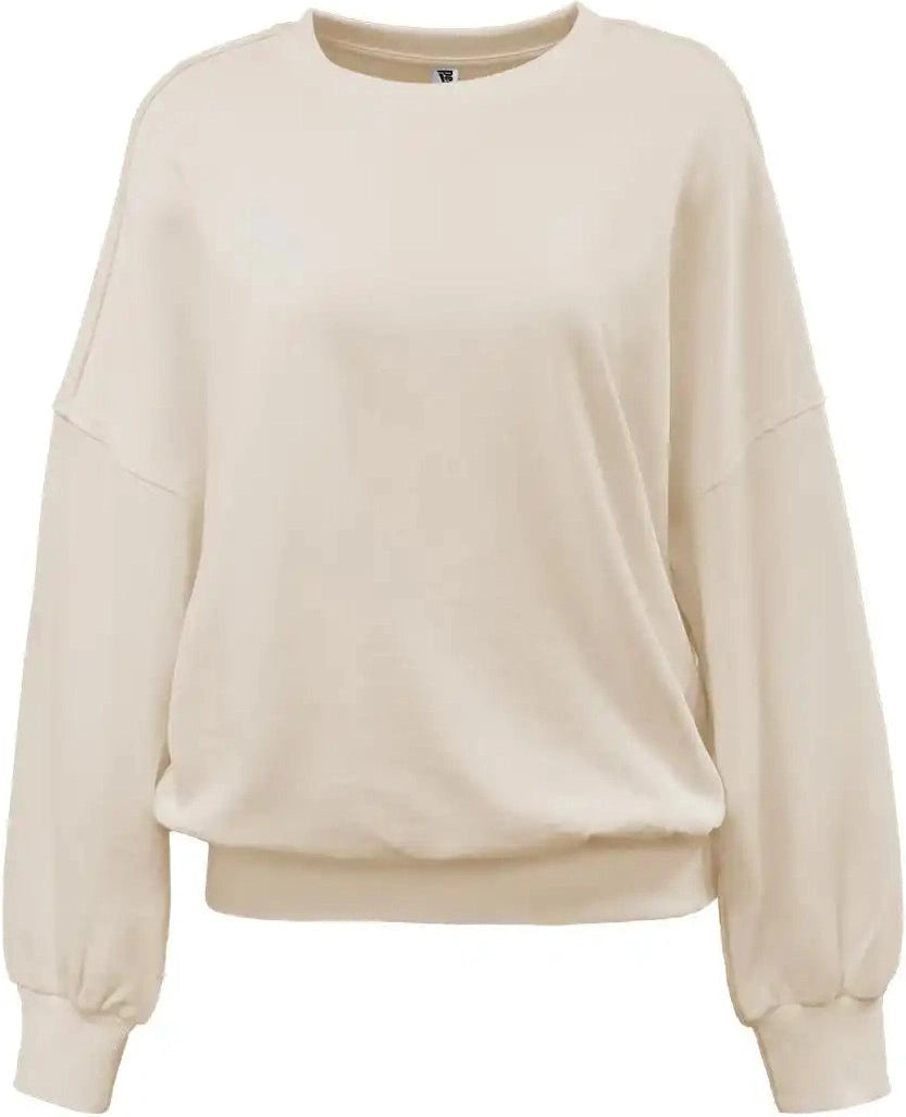 Pennant 8464 Womens Drop Shoulder Crew Almond