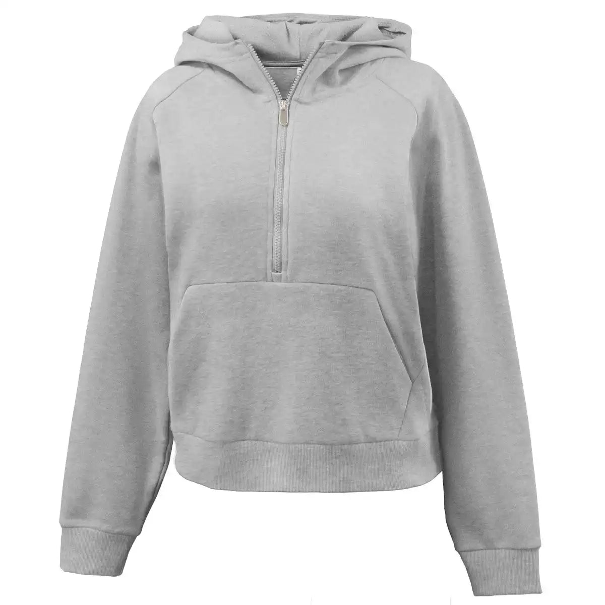 Pennant 8467 Womens Half Zip Hoodie Gray