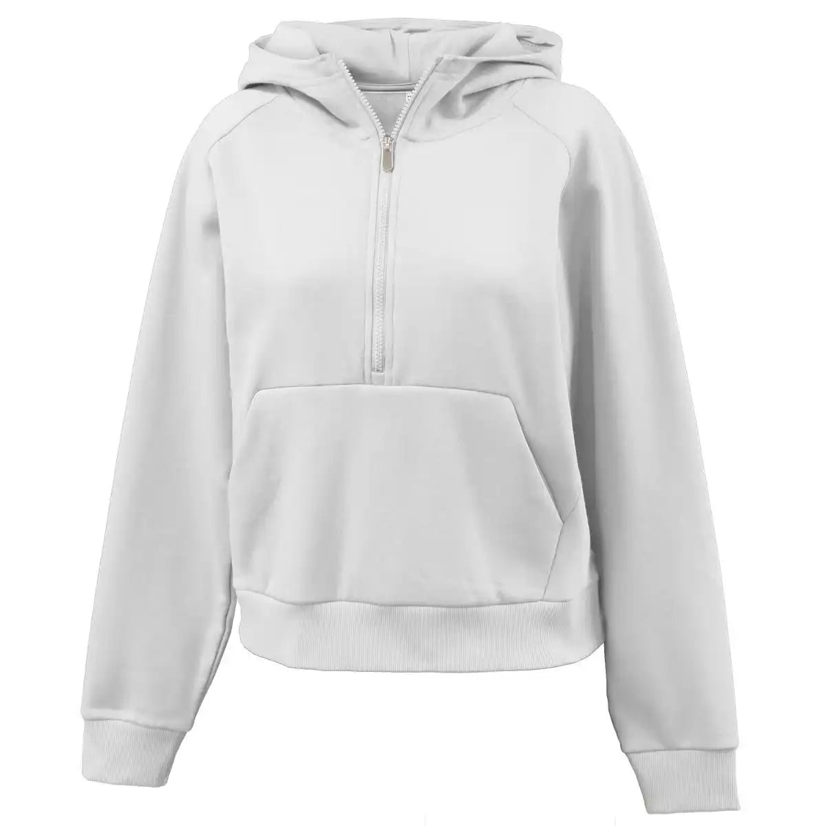 Pennant 8467 Womens Half Zip Hoodie White