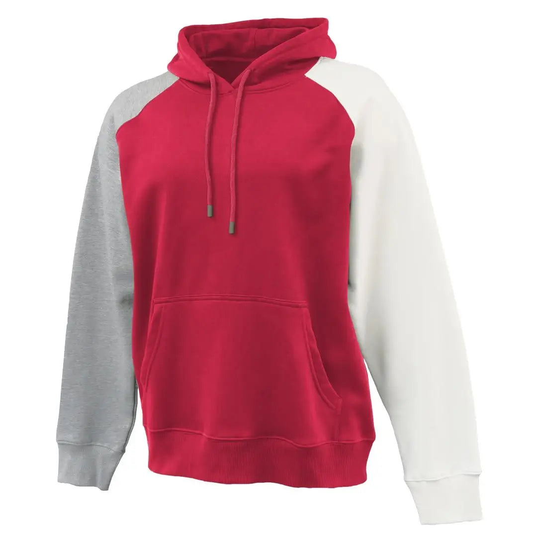 Pennant 8571 Colorblock Hoodie - Red White Gray