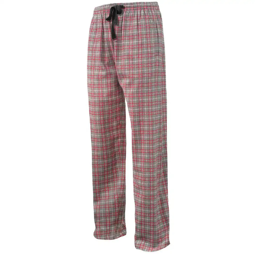 Pennant Flnp Flannel Plaid Unisex Pant Gray Red