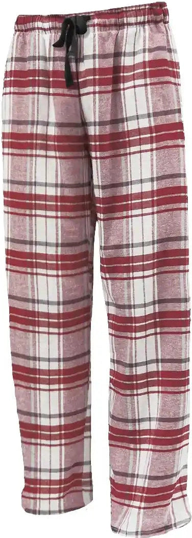 Pennant Flnp Flannel Plaid Unisex Pant White Maroon