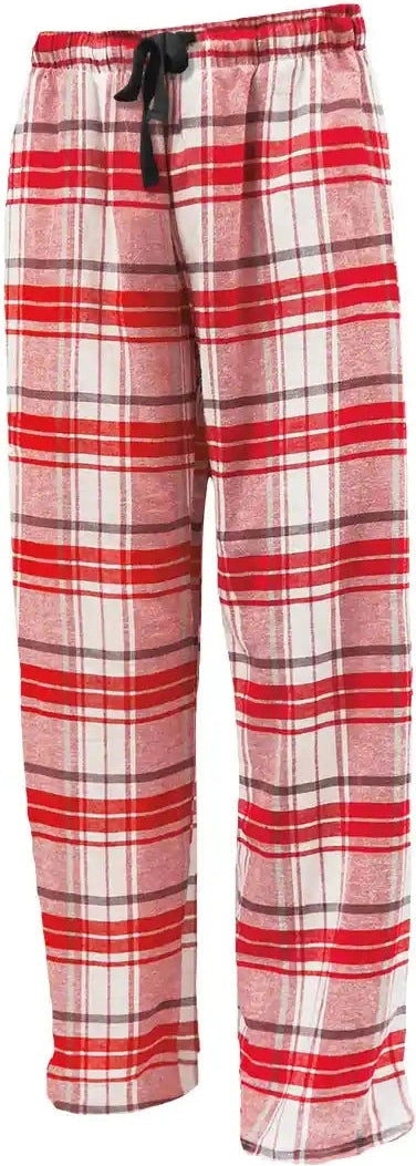 Pennant Flnp Flannel Plaid Unisex Pant White Red