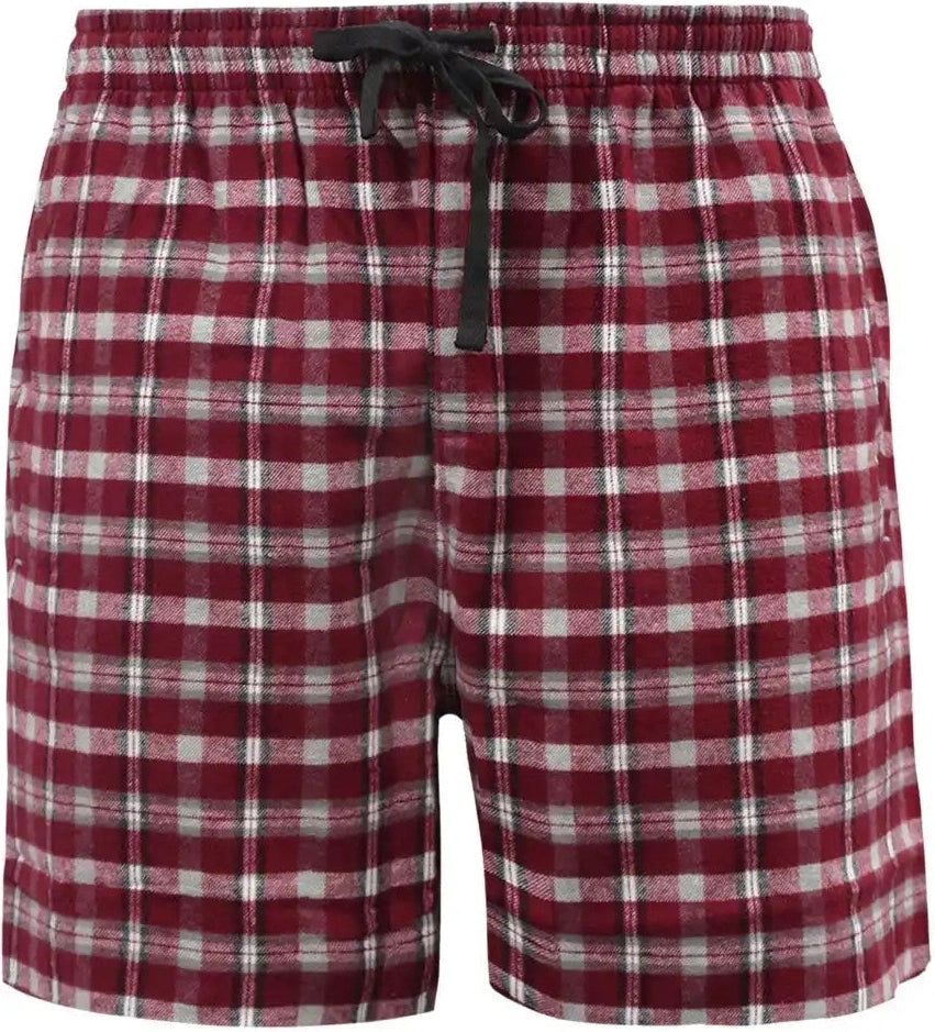 Pennant Flst Flannel Unisex Short Maroon