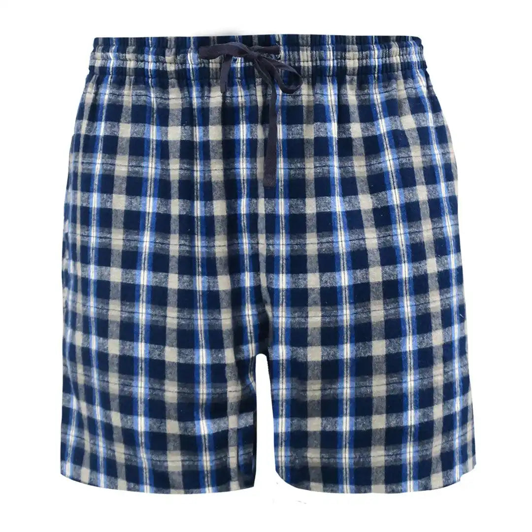 Pennant Flst Flannel Unisex Short Navy