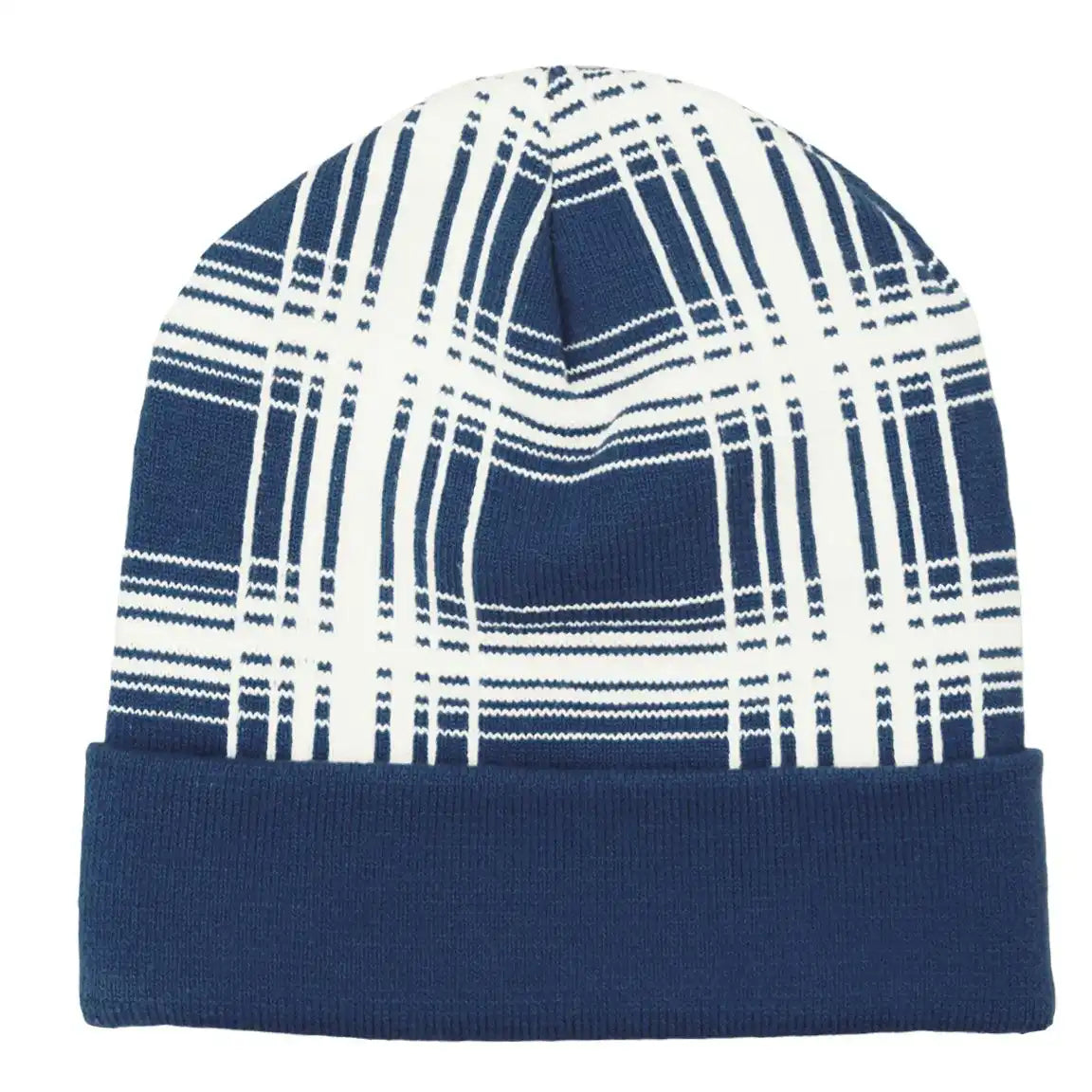 Pennant Hw24 Mega Plaid Beanie Navy Blue / Osfm