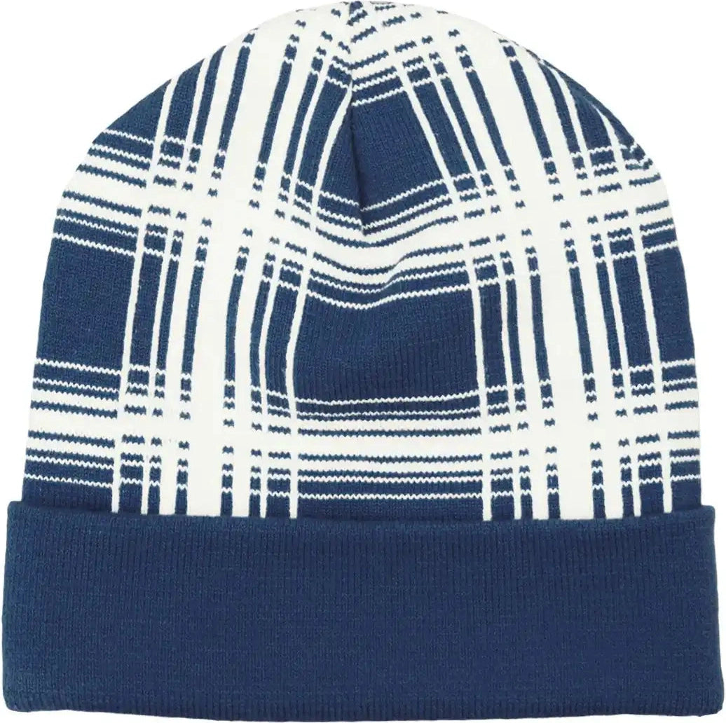 Pennant Hw24 Mega Plaid Beanie Navy Blue / Osfm