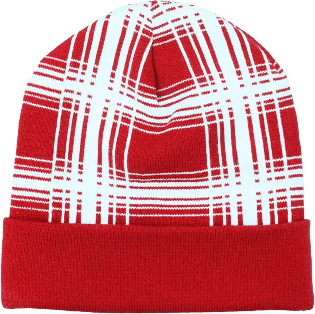 Pennant Hw24 Mega-plaid Beanie - Red