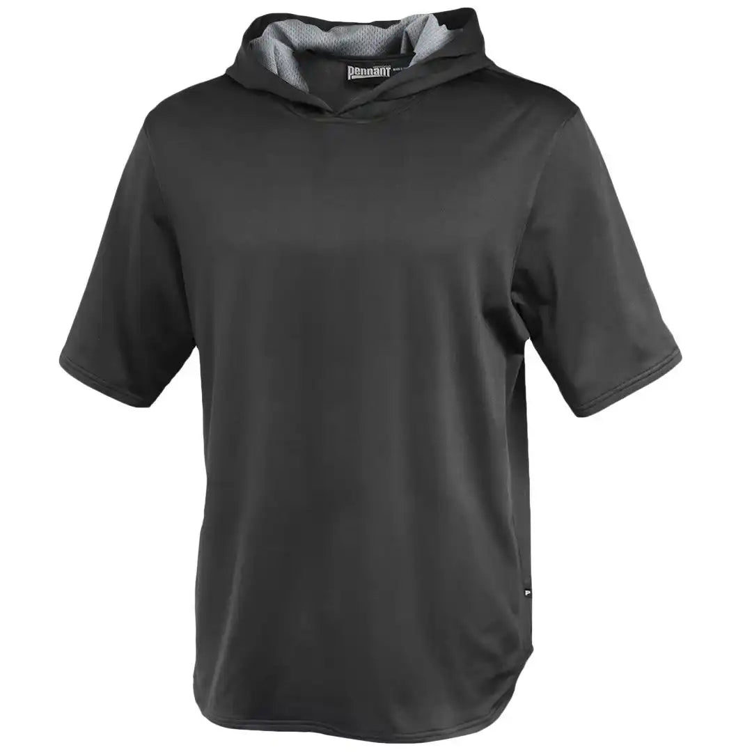 Pennant Y183 Youth Short Sleeve Warmup Hoodie Black