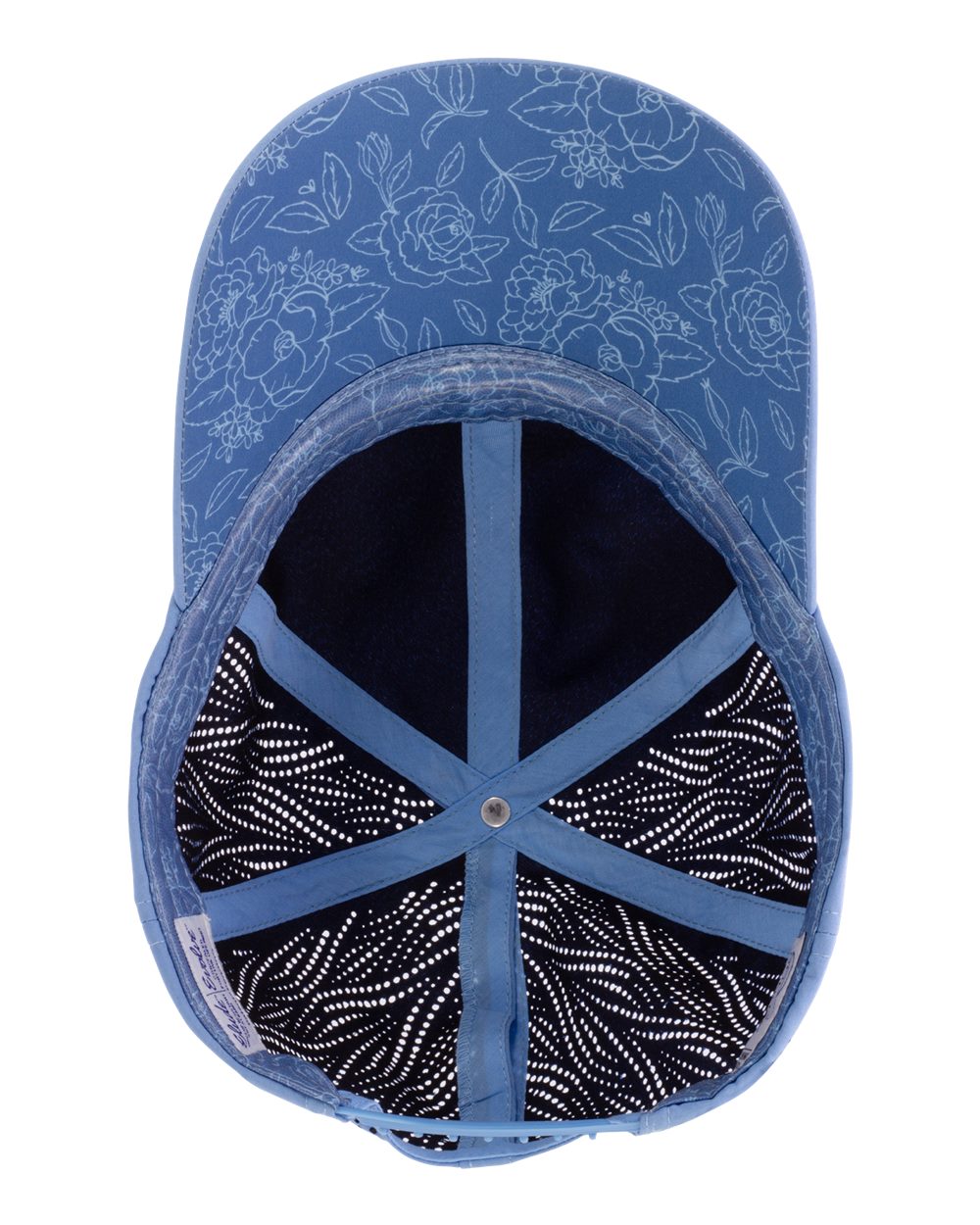 Periwinkle/ Floral Women's Perforated Performance Cap - GABY