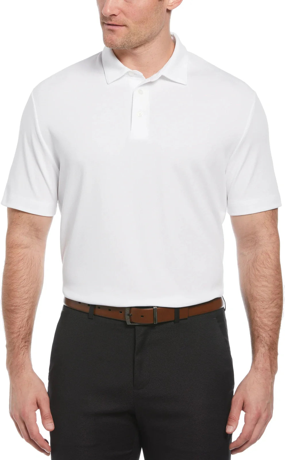 Perry Ellis Golf Pem100 Classic Short Sleeve Polo - Bright White - Adult s