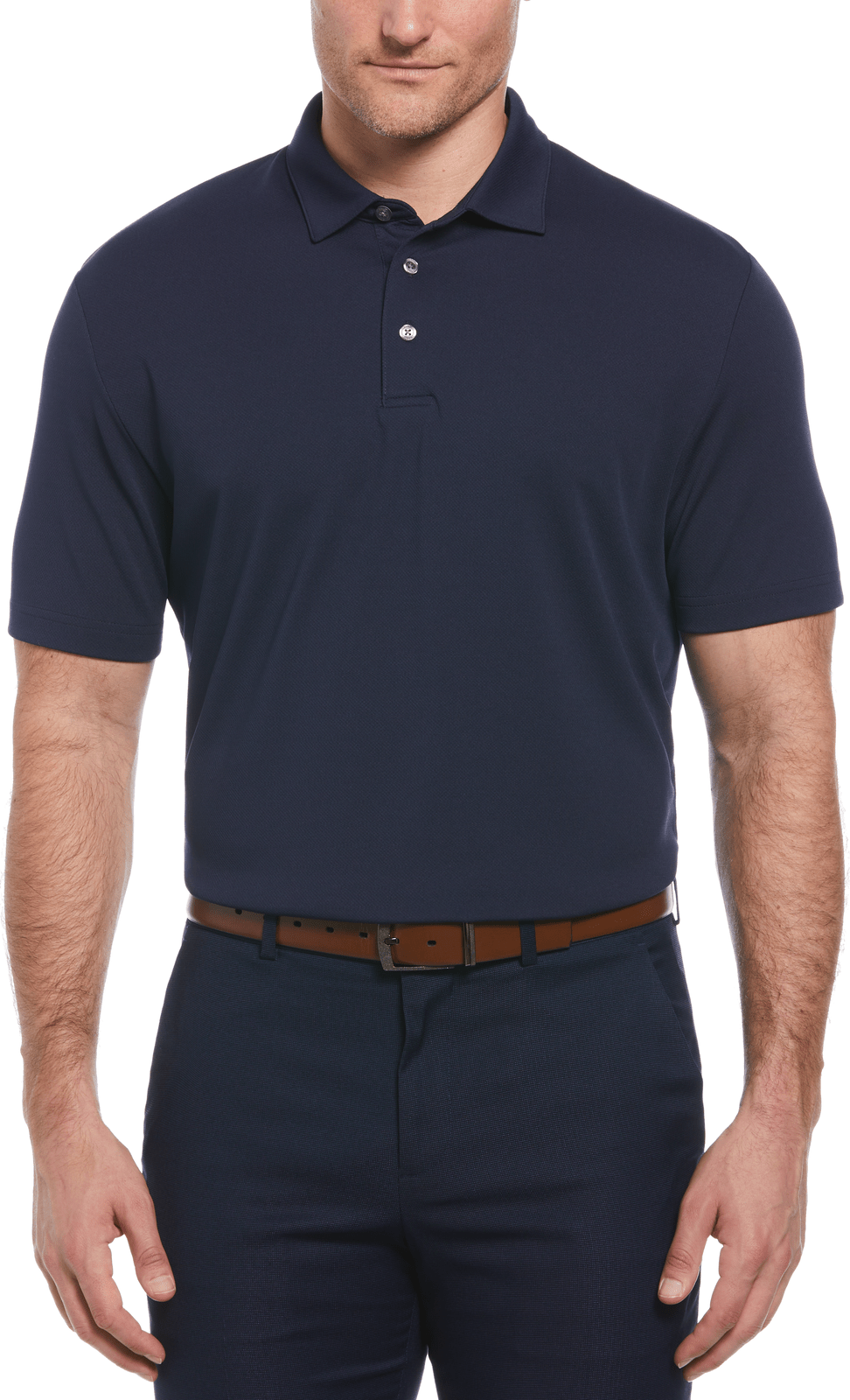 Perry Ellis Golf Pem100 Classic Short Sleeve Polo - Peacoat
