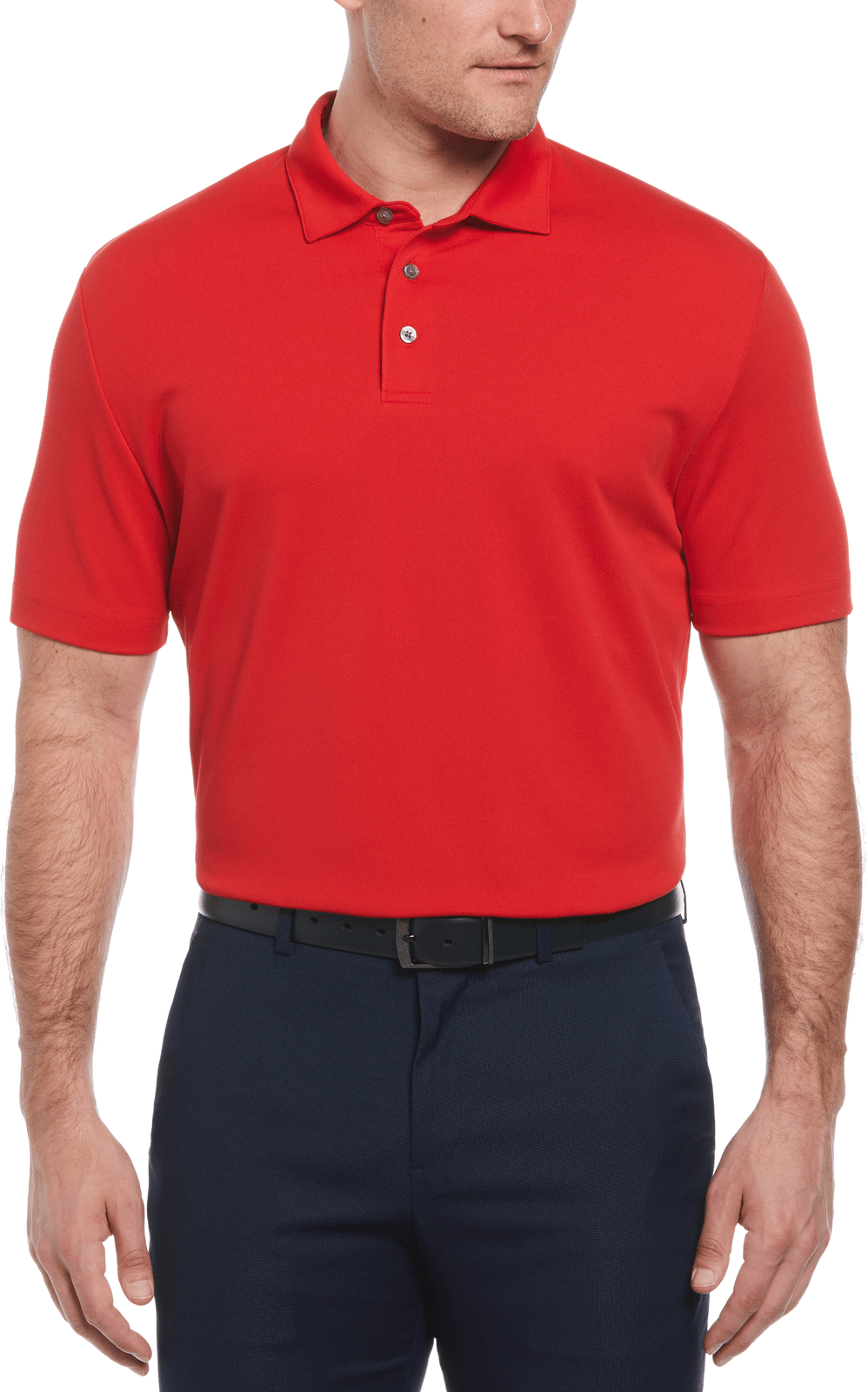 Perry Ellis Golf Pem100 Classic Short Sleeve Polo - Salsa