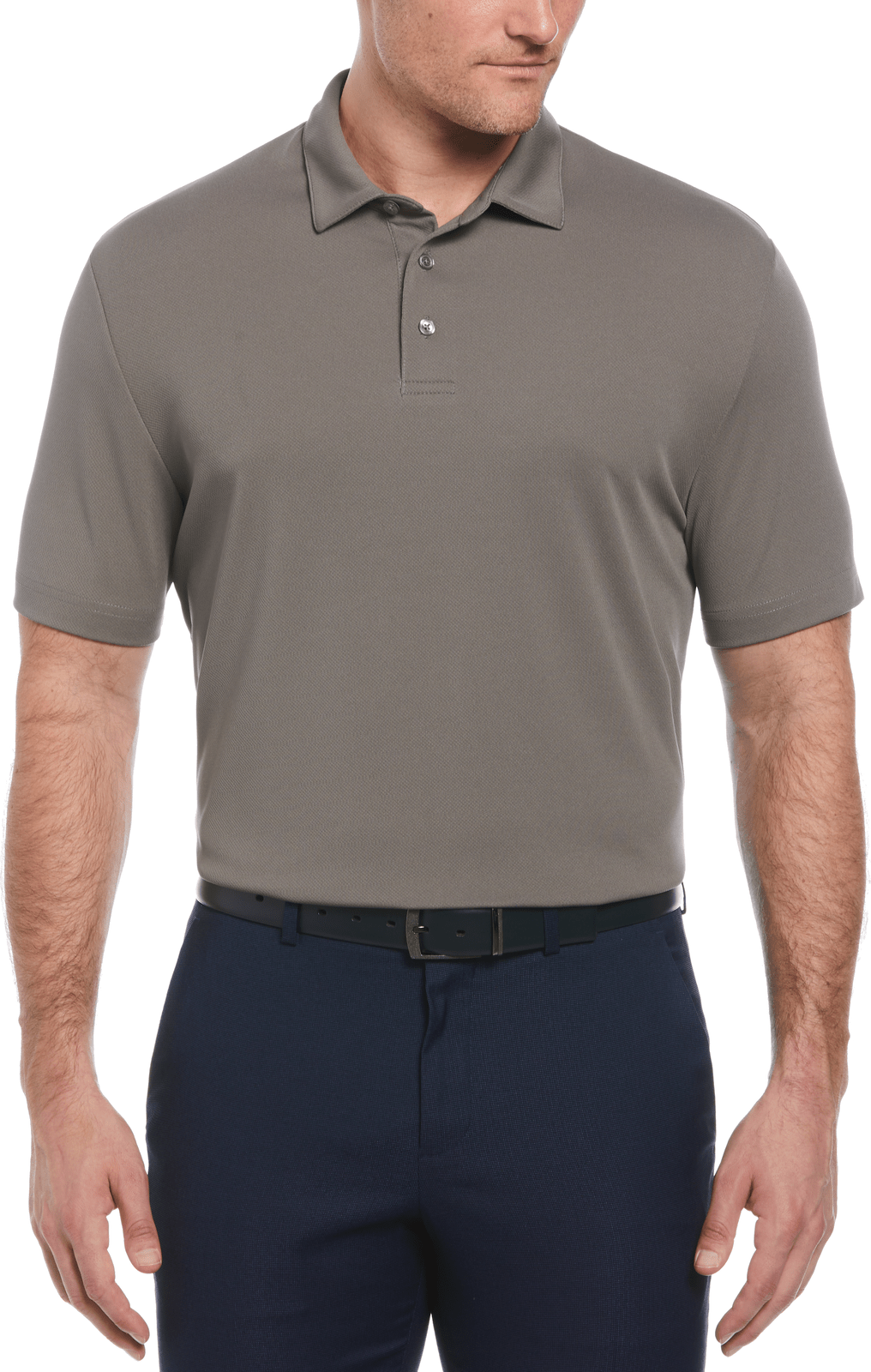 Perry Ellis Golf Pem100 Classic Short Sleeve Polo - Smoked Pearl