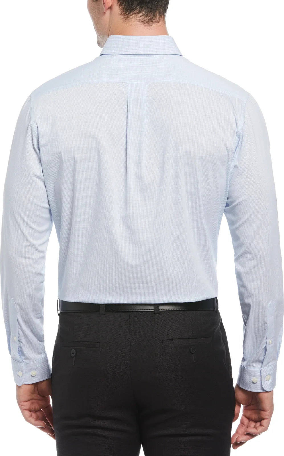 Perry Ellis Golf Pem102 Men’s Mini Grid Woven Shirt - Provence