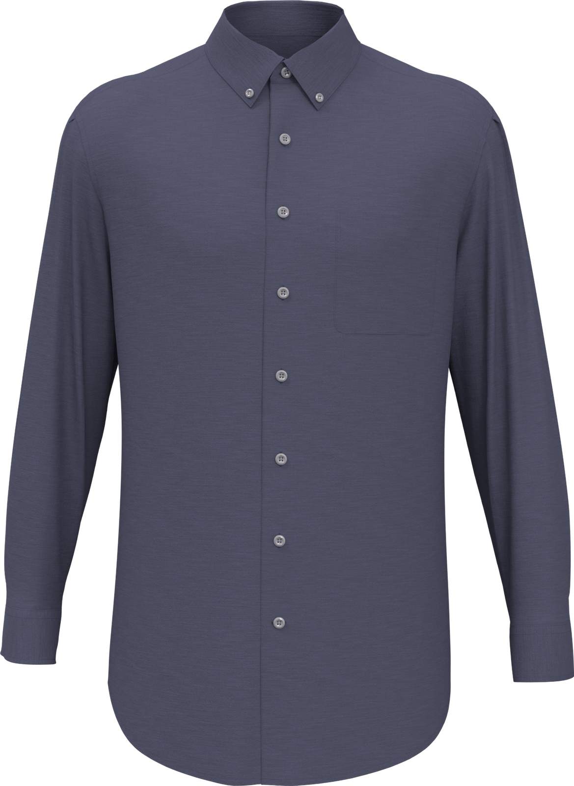 Perry Ellis Golf Pem103 Big and Tall Heathered Long Sleeve Polo Woven Shirt - Classic Navy