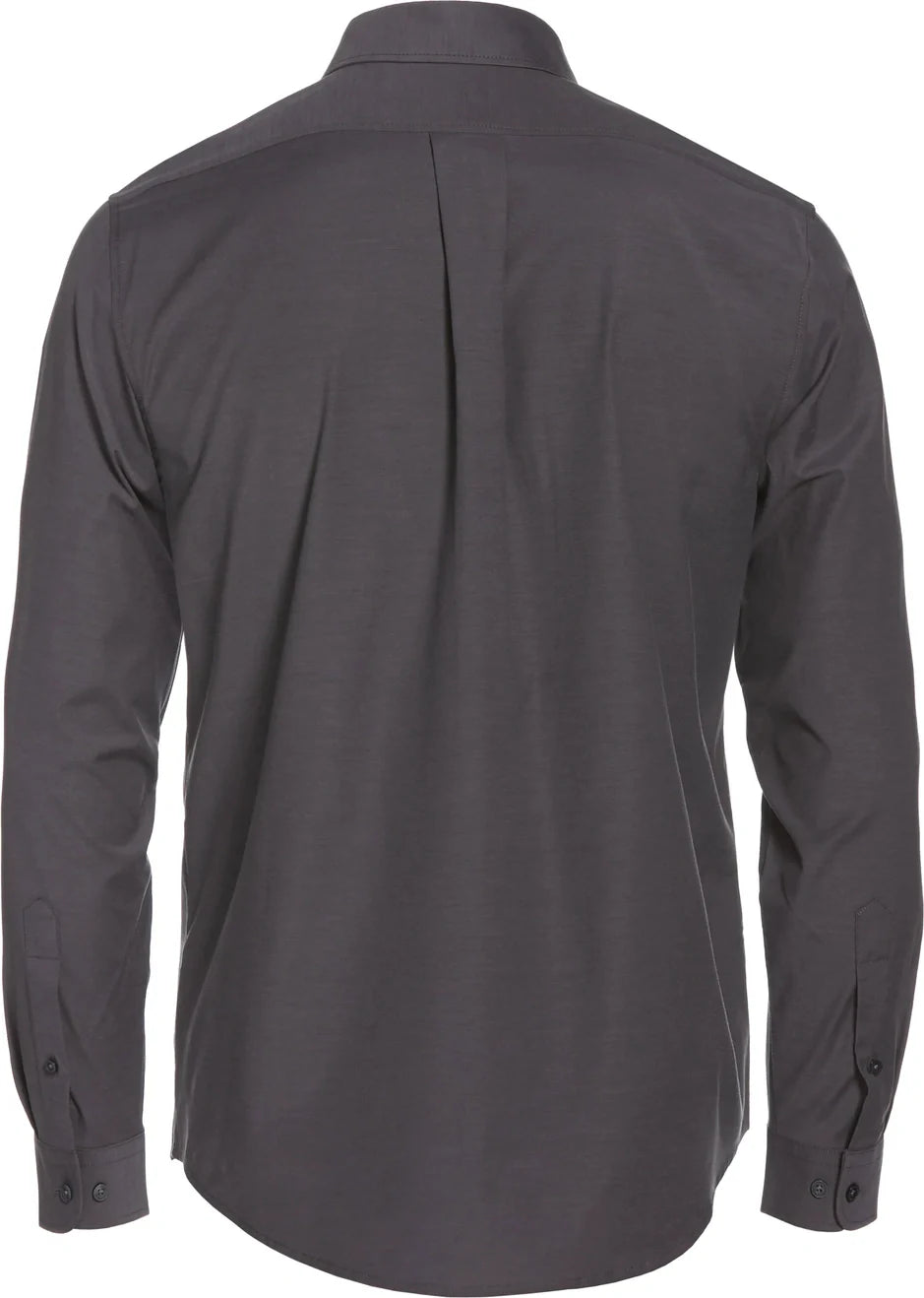 Perry Ellis Golf Pem103 Big and Tall Heathered Long Sleeve Polo Woven Shirt - Caviar