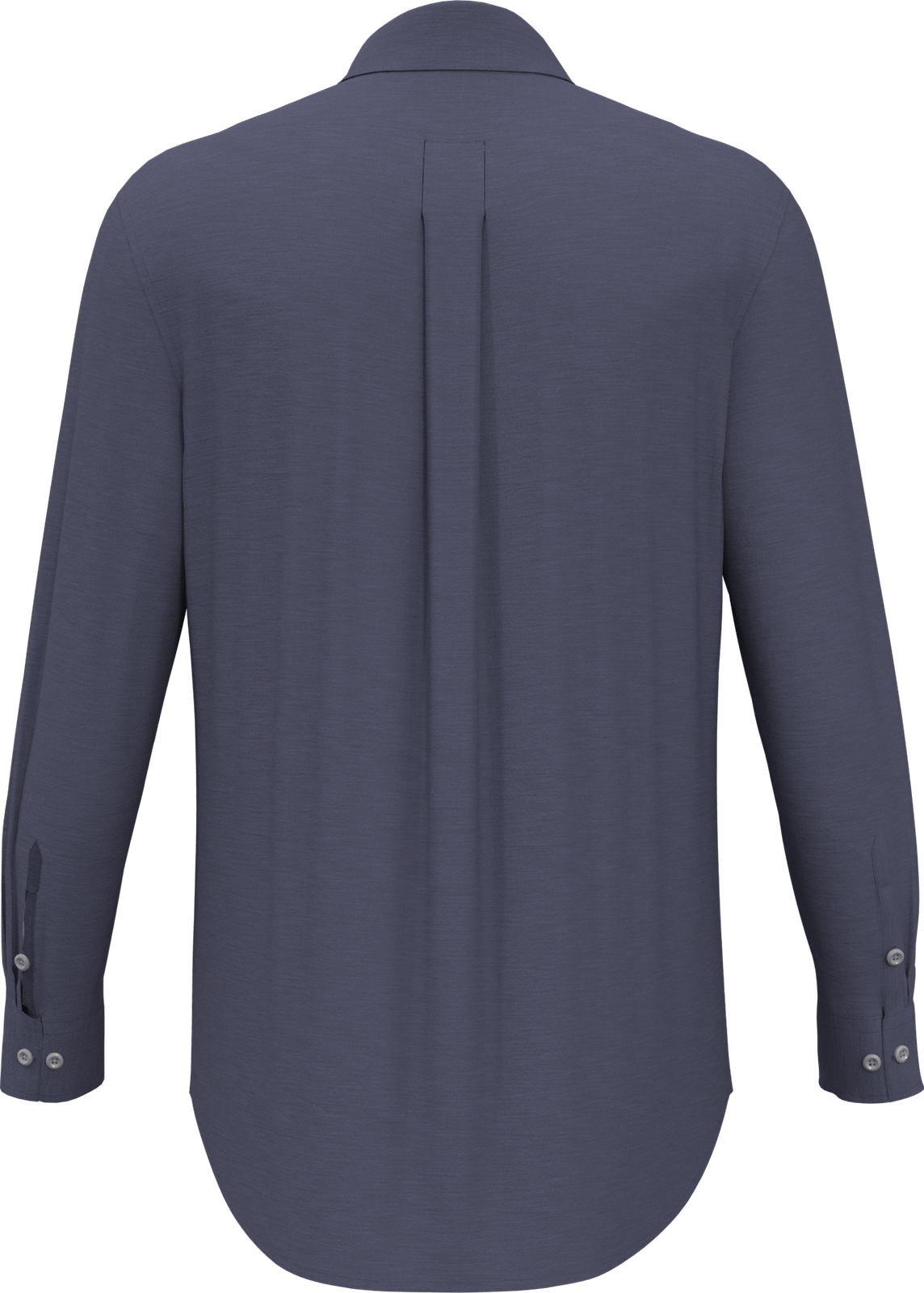 Perry Ellis Golf Pem103 Big and Tall Heathered Long Sleeve Polo Woven Shirt - Classic Navy