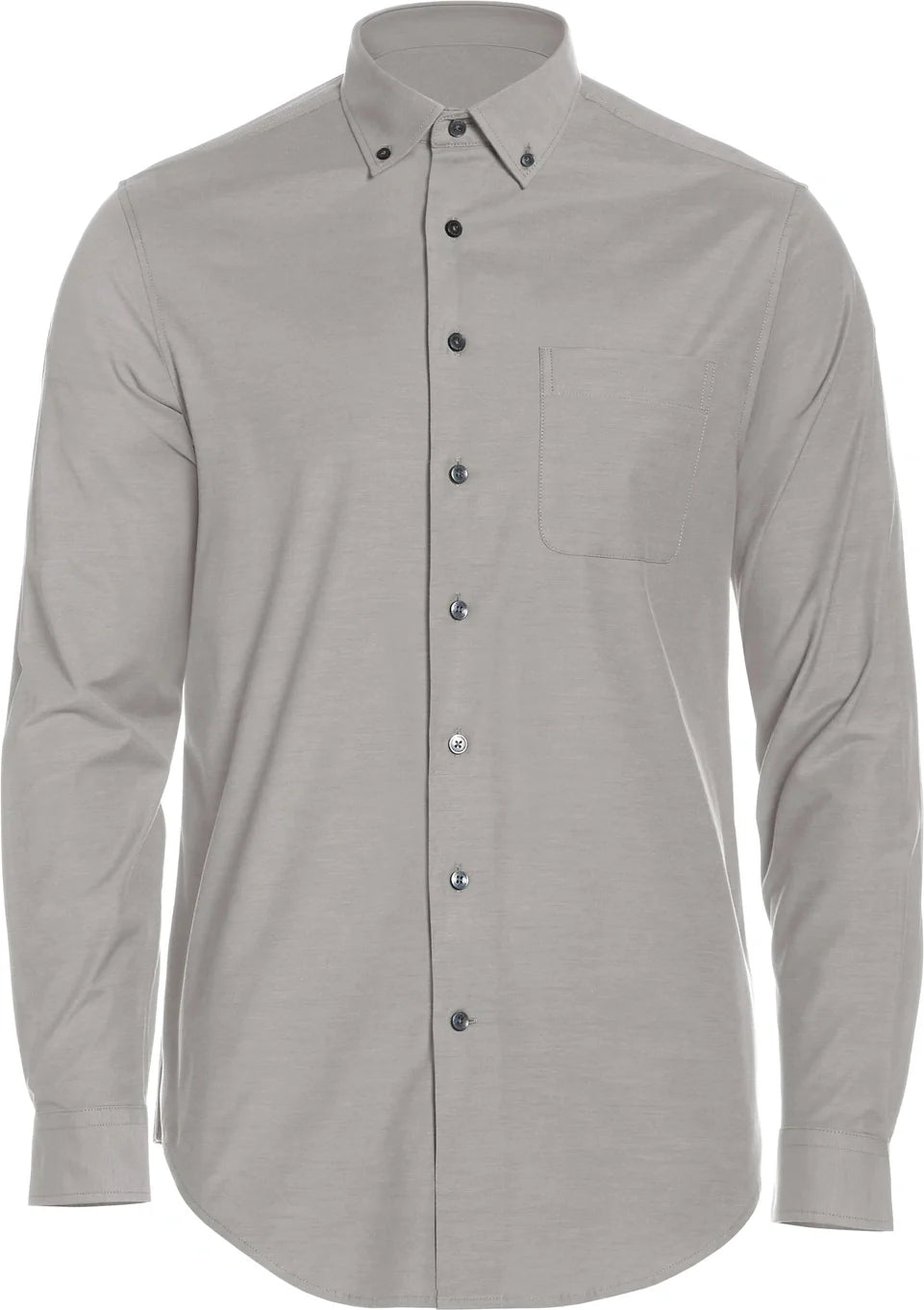 Perry Ellis Golf Pem103x Big and Tall Heathered Long Sleeve Polo Woven Shirt - Quiet Shade