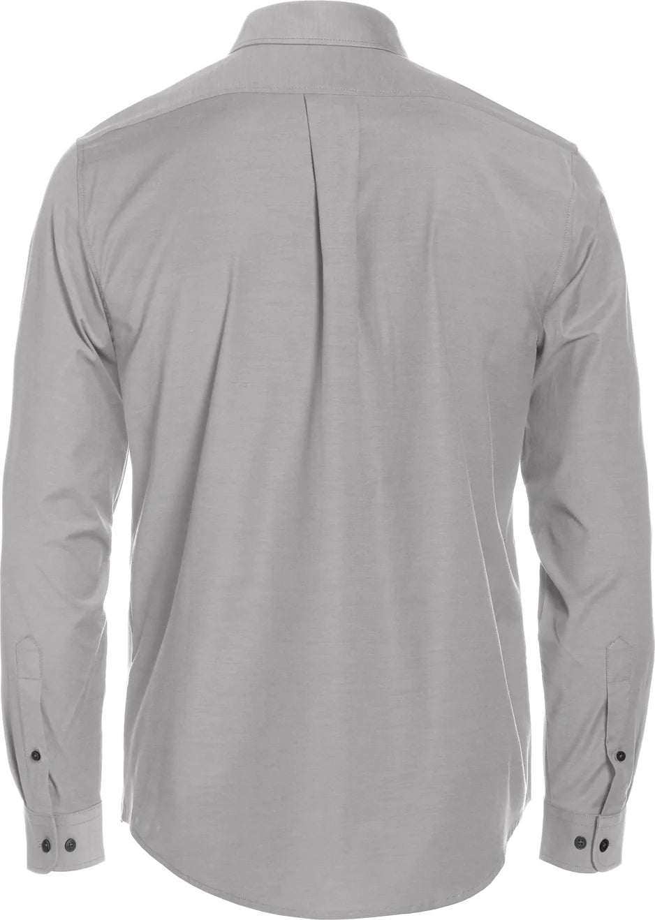 Perry Ellis Golf Pem103x Big and Tall Heathered Long Sleeve Polo Woven Shirt - Quiet Shade
