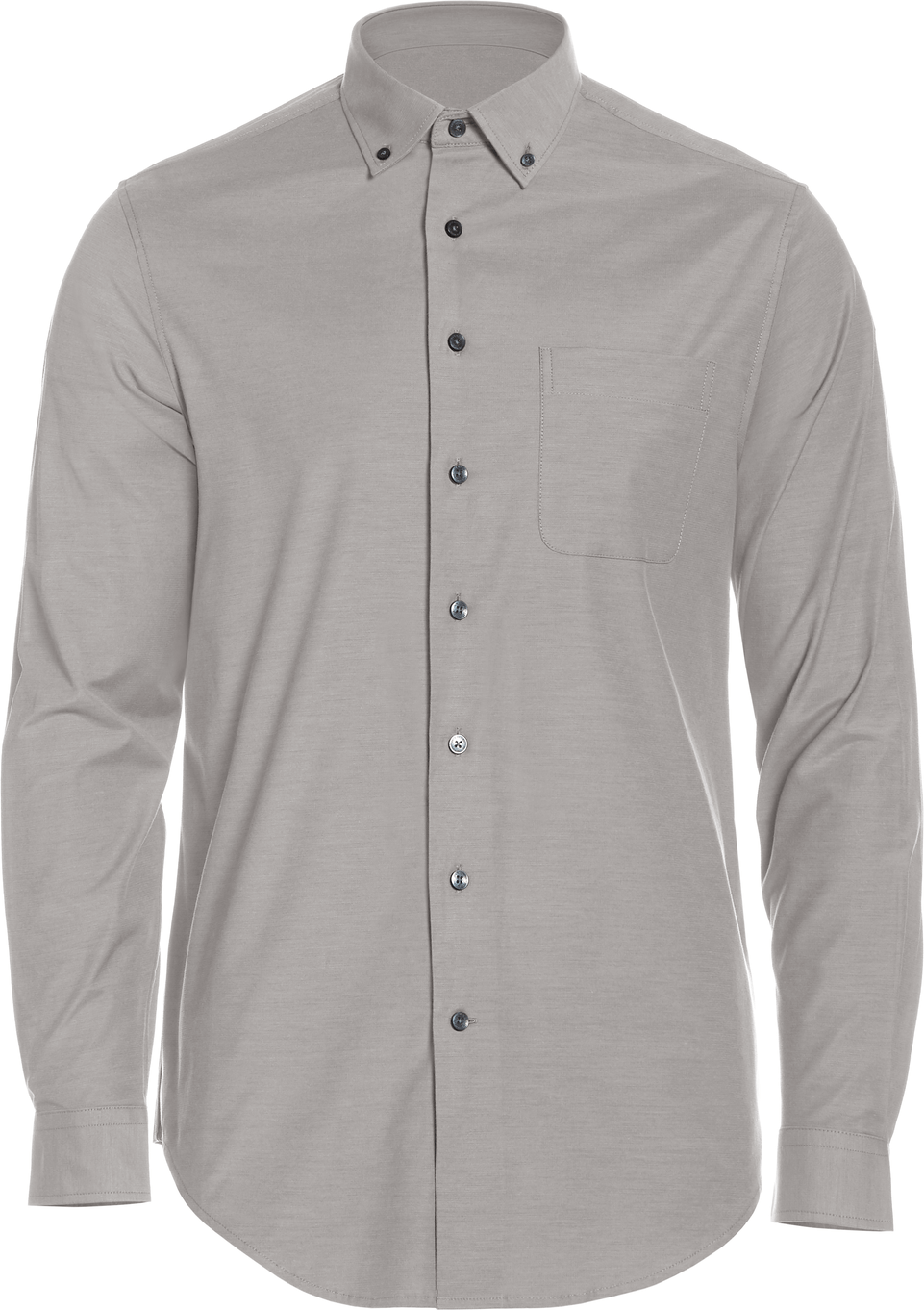 Perry Ellis Golf Pem103x Big and Tall Heathered Long Sleeve Polo Woven Shirt - Quiet Shade